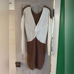 Fashion Nova Split It Sweater  Dress Size Large